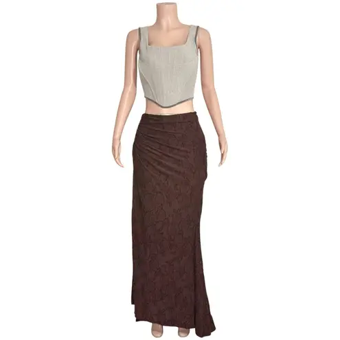 With Jean WITH JÉAN June Corset Top, Grey, Small