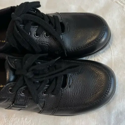Easy Spirit Isabella Black Leather Casual Shoes Women’s Size 6.5W Lace Up Comfy