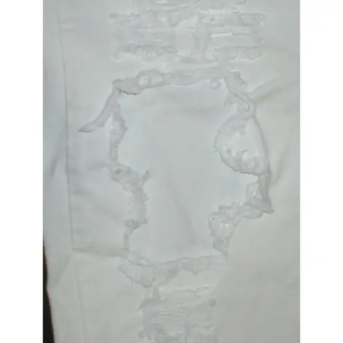 New NWT $248 Designer Carmar Baggy Fit Destroyed White Jeans Womens 28 Crop USA