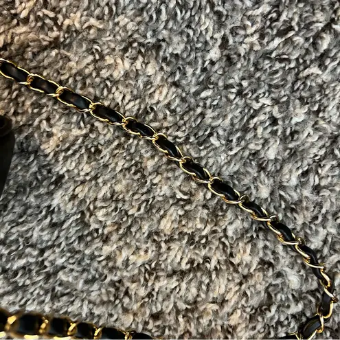 Daniella Bag Vintage Black Vegan Leather Quilted Crossbody Chain‎ Purse