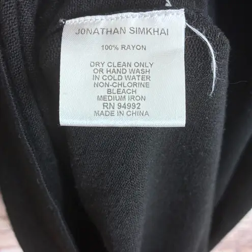 Jonathan Simkhai Black Sheer Back Midi Sweater Dress Size Small