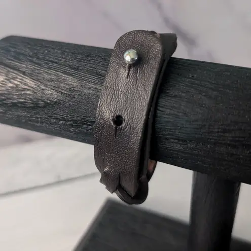 Braided Brown Snap Bracelet