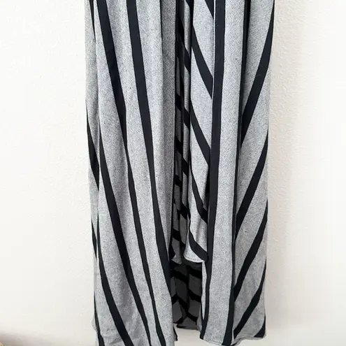 JULES OF MOROCCO | Gray Black Stripe Maxi Dress NWT Natural Fibers | Medium