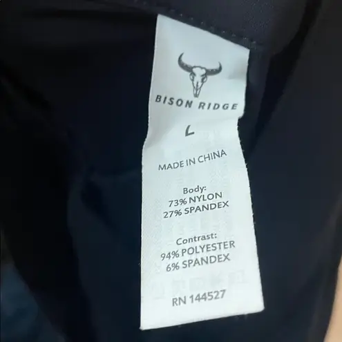 Women’s black bison ridge pants stretchy golf pants lounge pants comfy work pant Size L