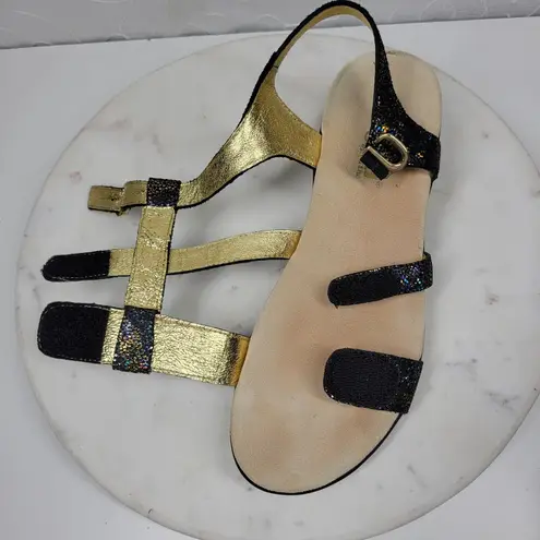 Alegria Sarah Oh Snap Sandals Womens 39 / 8.5 Glitter Sparkle Metallic Leather