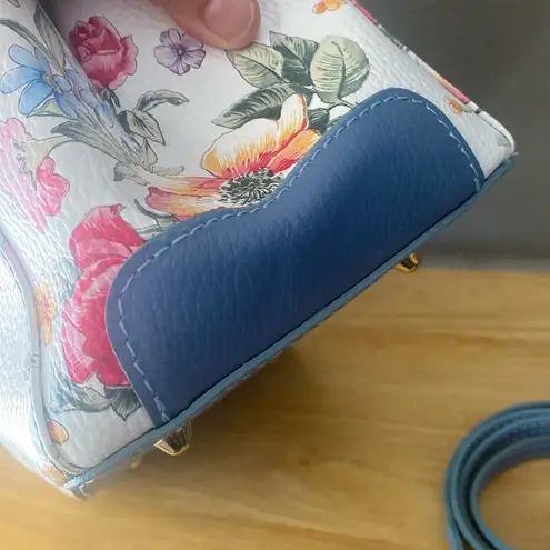 Birkin style vintage Borse in Pelle Floral Handbag Italian Leather Italy NWOT