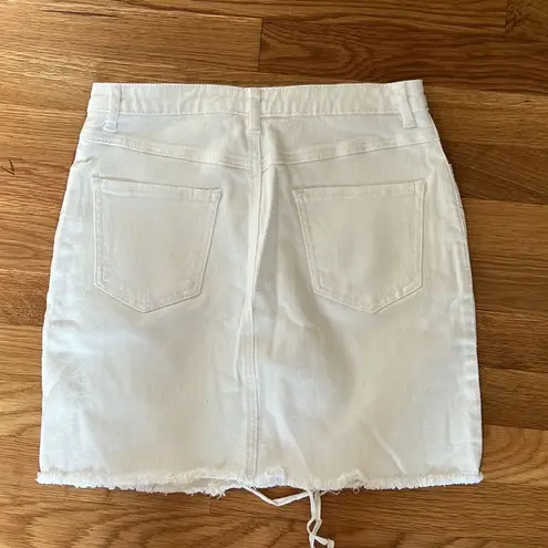 by the way. NWOT white jean skirt