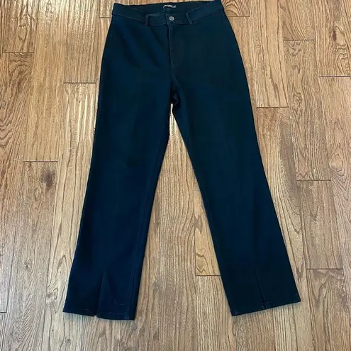 J. McLaughlin  black high rise slit front jeans size 8