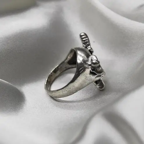 Skull and Swords Ring Silver