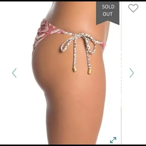 DOLCE Vita Tie side Cheeky Bikini bottom MEDIUM boho bohemian Reversible NWT Red