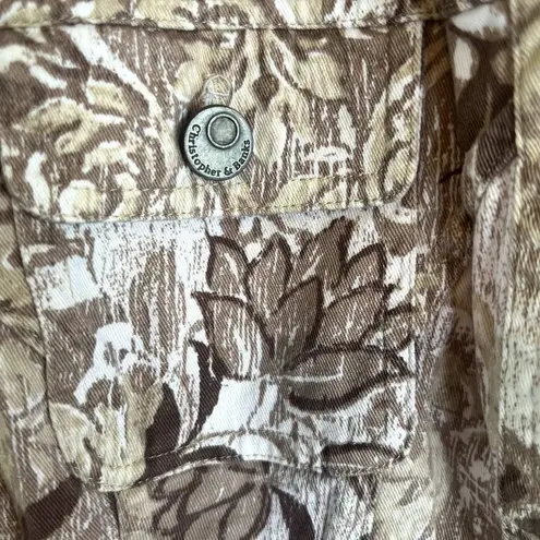 Christopher & Banks Christopher & Banks Neutral Floral Soft Jacket Size Medium