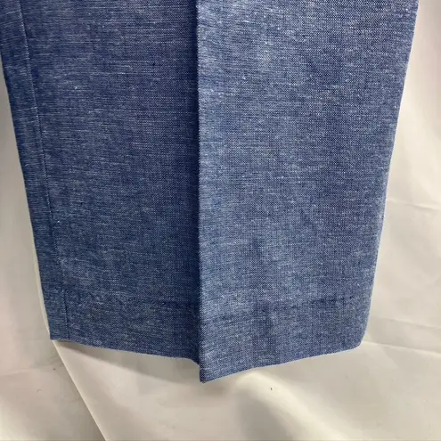 Alfred Dunner  Classic Fit Pant Womens 12 Linen Blend Lightweight White Lotus New