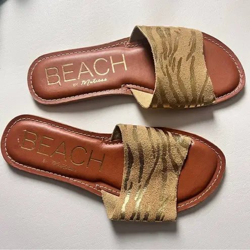 Beach By Matisse Womens Golden Cabana Sandals Sz 7 Gold