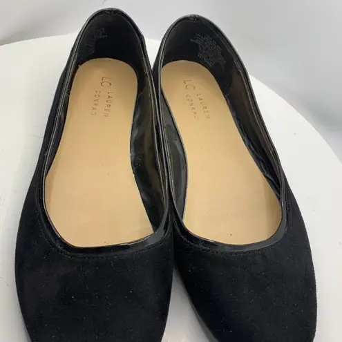 LC Lauren Conrad  Black Velvet Flat Shoe