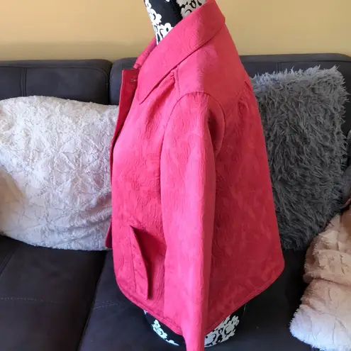 Laura Ashley Pink 3/4 Sleeve Blazer Jacket Size M