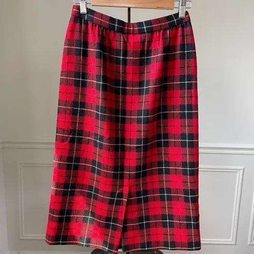 Pendleton Wallace Tartan Plaid Wool Pencil Skirt 4 6 S