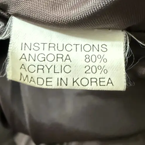 Vintage Angora Beaded Cardigan Korea 80% Angora L/XL Brown