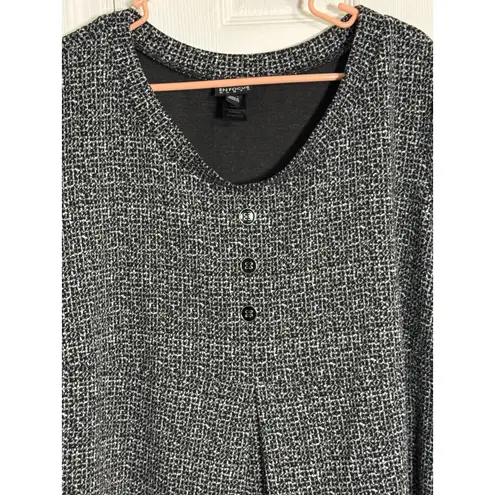 Enfocus Black/White Woven, Knee Length Dress, A