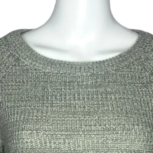 Jack by BB Dakota  Sweater Womens Medium Marled Gray Deja Vu Bell‎ Sleeve Neutral