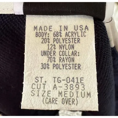 Brittney Nicole Cardigan Blazer Vintage 80’s Sailor Floral Blue Pearl Button M Size M - Image 8