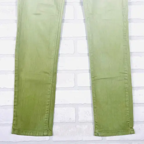 Arizona Jeans Arizona Jean Co Super Skinny Ombre Jeans Size 9 Ivory Green Stretch Cotton Blend