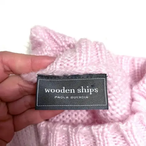 Wooden Ships  Paola Buendia Light Pink Crewneck Wool-Blend Sweater Size XS