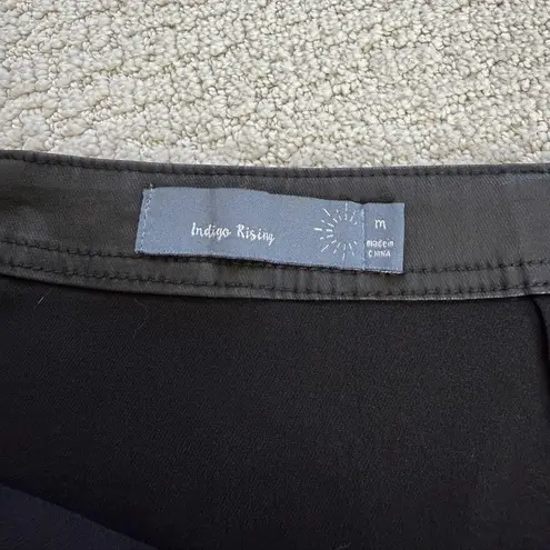 Indigo rising black pleather skirt large mini size medium party holiday cocktail