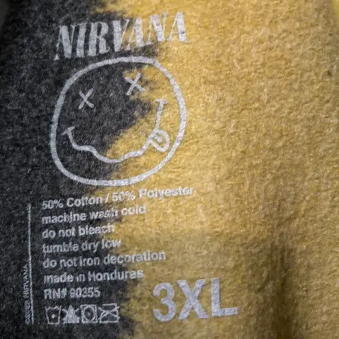 Nirvana Nevermind Grunge Band Split Dye Oversized Hoodie 3XL