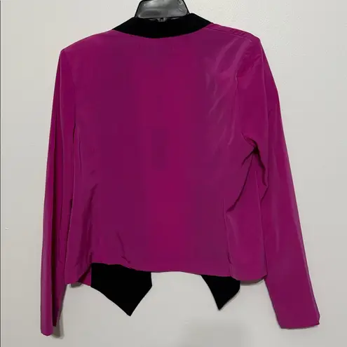Kardashian Kollection hot pink blazer with black trim size large new with tags