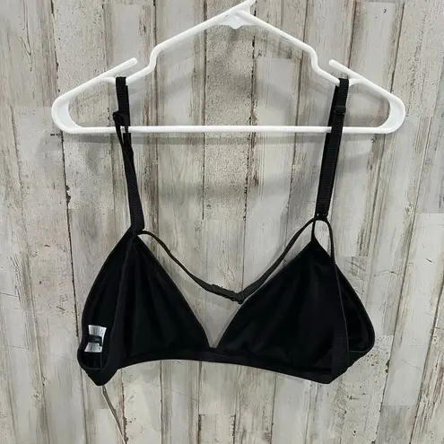 New! JCrew Black Ribbed Triangle Bikini Top Womens Size 3X BH483