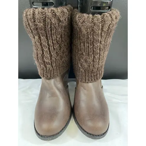 Muk Luks Women's Brown Heeled Ankle Boots Size 9 SKU 6219