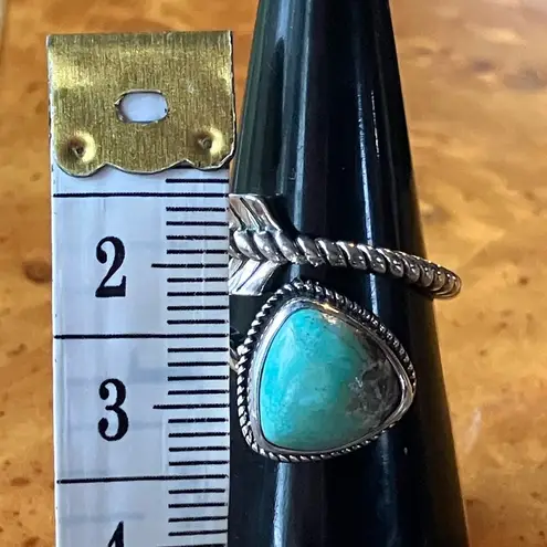 Royston Turquoise Sterling Silver Arrow Ring Blue