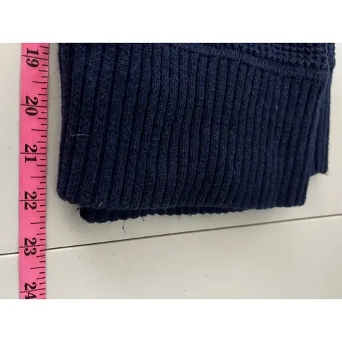 Eddie Bauer  Women's Sweater M Button Front‎ Thermal Sweater Top Long Sleeve Blue - Image 7