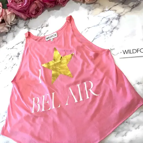 Wildfox NWT  Barbie Core Hot Pink I Love Bel Air Cassidy Tank