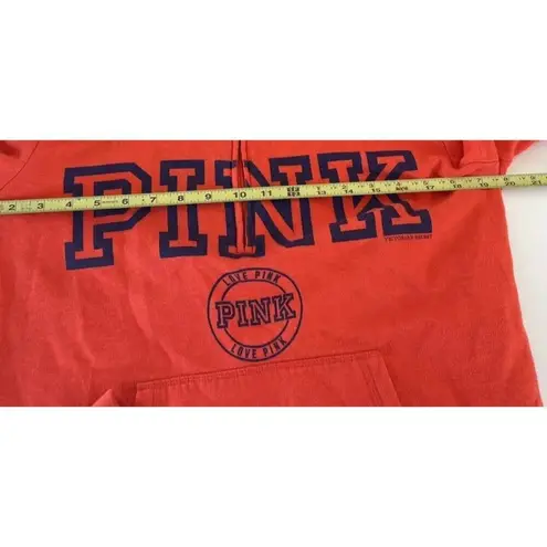 Victoria’s Secret PINK Women’s Sz M Orange Red Jacket Half Zip Pullover Sweater Size M