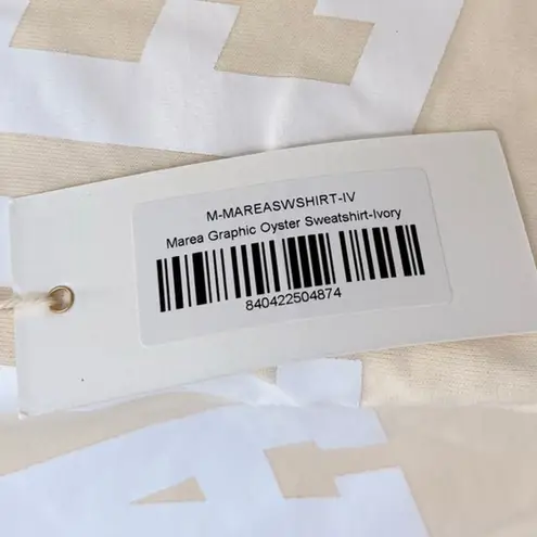 MAREA by Liz Joy NEW Oyster Cropped Pullover Sweater Medium Fisherman Summer