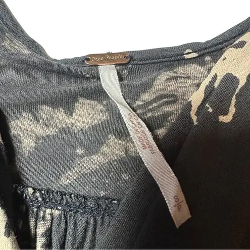 Free People Fiona Bell Sleeve Surplice Tie Waist Cropped Top small