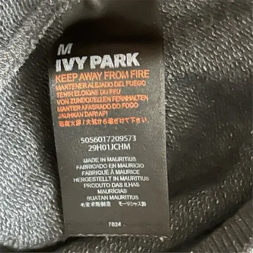 Ivy Park Women's Gray Logo Full Zip Hoodie Sweatshirt Size M