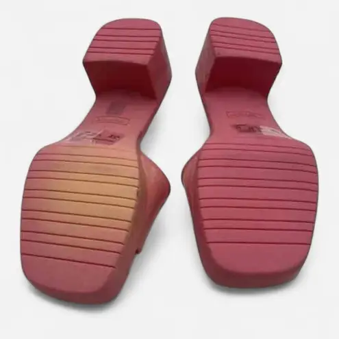 Coach  Women's Scarlett Pink Block Heel Mules Sz 9