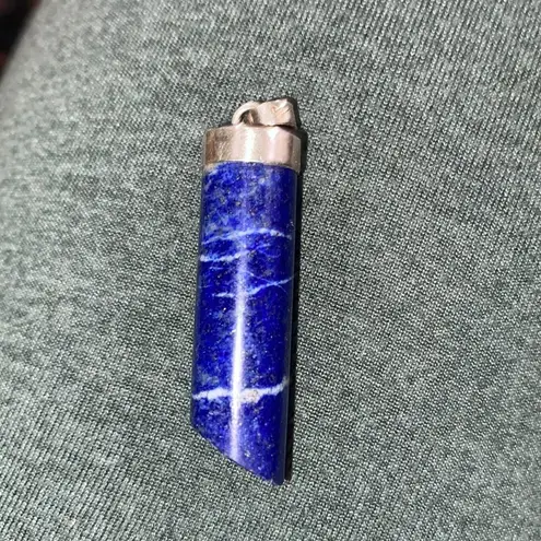 Blue Lapis Pendant set in Sterling Silver Blue