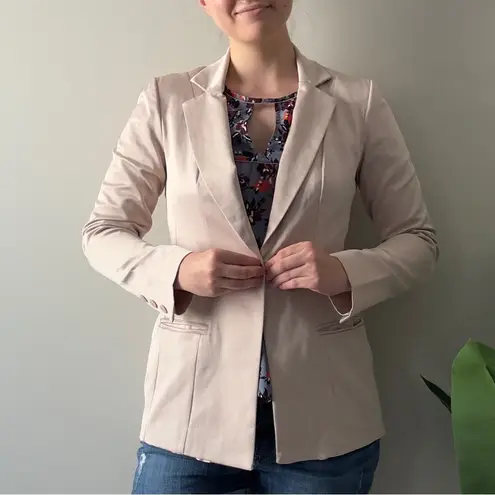 NWT Nakepe Blazer Single Button Front Long Sleeve Collar Pockets Business Office Size M