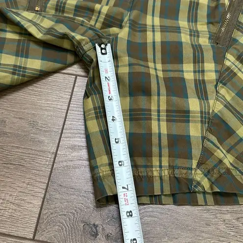 L.A.M.B. By Gwen Stefani 7” Green Plaid Mid Rise Shorts Size 0