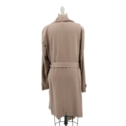 Thread and Supply  Emrata Belted Mushroom Brown Tencel Duster Jacket L