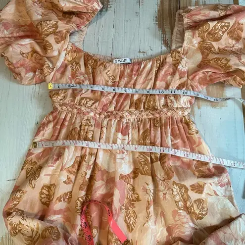 Derek Lam 10 Crosby Ada Balloon Sleeve Floral Mini Dress Size 4