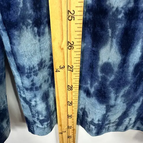 Denim & Co Pants 3X Plus Size Blue Tie Dye Wide Leg Boho Lounge Beach Resort QVC