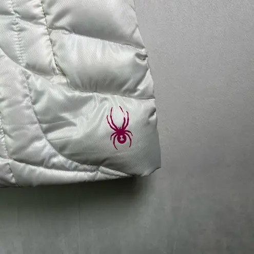 Spyder Women’s Timeless Down Vest White Shimmer / Spark Pink Lining Size M