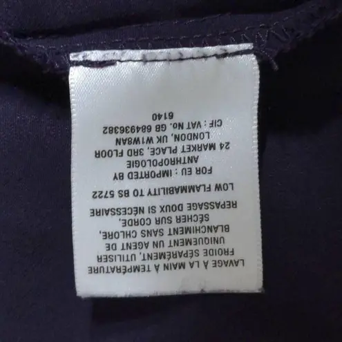 E By Eloise Womens Romper Playsuit Purple Ruffles Sleeveless Anthropologie M Size M