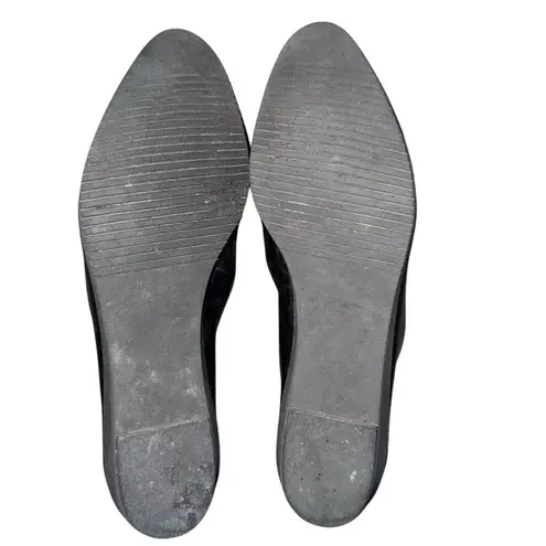 Salvatore Ferragamo Women's Black Leather Flats Size 8.5 AAAA Narrow Shoes