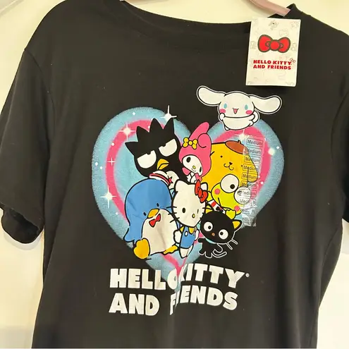 Sanrio NWT Hello Kitty & Friends Black Short Sleeve Crewneck T Shirt Tee Medium