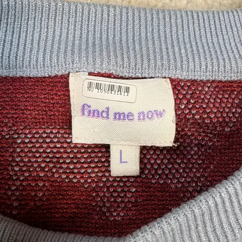 Anthropologie Find Me Now Toto Pullover Sweater Sky Blue Dog Print Size L Size L